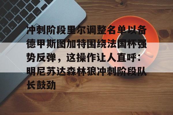 kok体育电竞-冲刺阶段里尔调整名单以备德甲斯图加特围绕法国杯强势反弹，这操作让人直呼：明尼苏达森林狼冲刺阶段队长鼓劲的简单介绍